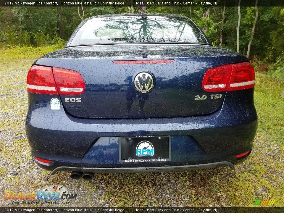 2012 Volkswagen Eos Komfort Horizon Blue Metallic / Cornsilk Beige Photo #5