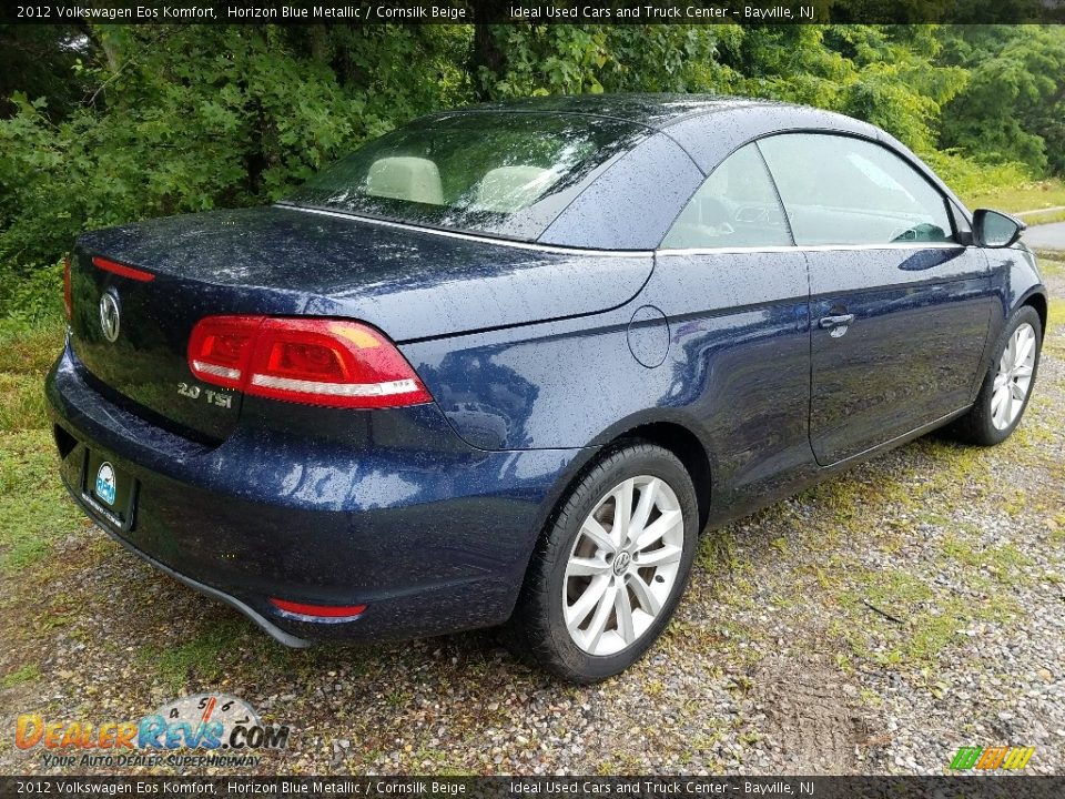 2012 Volkswagen Eos Komfort Horizon Blue Metallic / Cornsilk Beige Photo #6