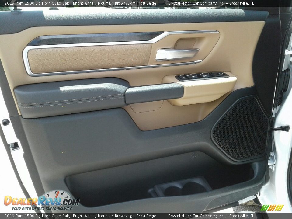 2019 Ram 1500 Big Horn Quad Cab Bright White / Mountain Brown/Light Frost Beige Photo #17