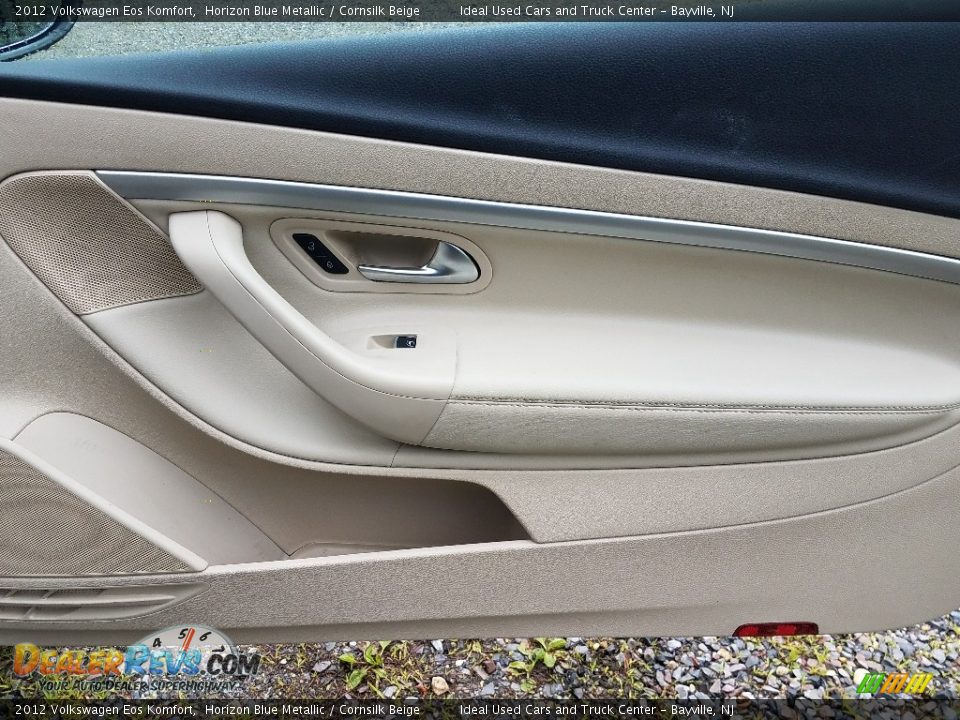 2012 Volkswagen Eos Komfort Horizon Blue Metallic / Cornsilk Beige Photo #8