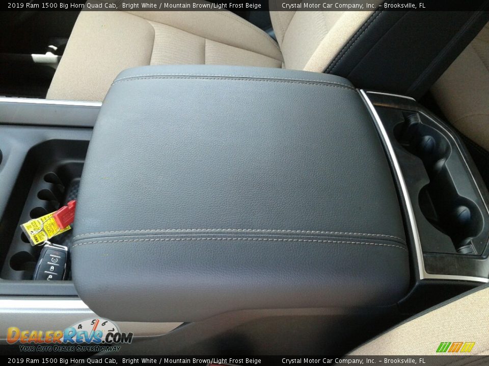 2019 Ram 1500 Big Horn Quad Cab Bright White / Mountain Brown/Light Frost Beige Photo #18