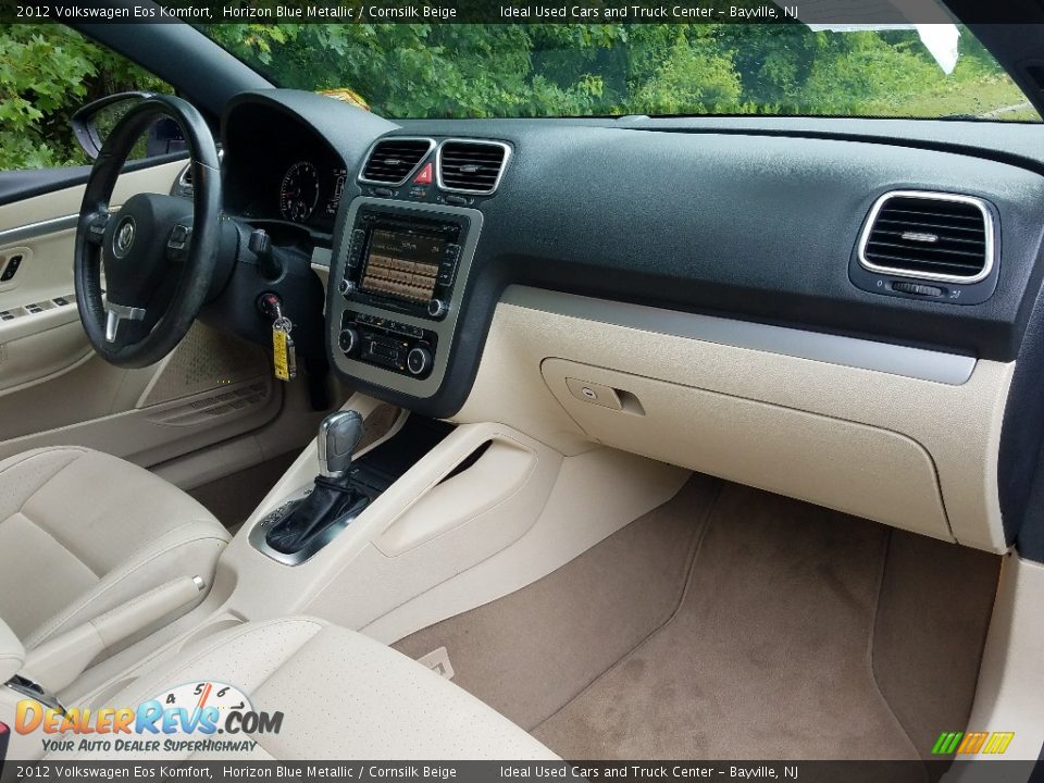 2012 Volkswagen Eos Komfort Horizon Blue Metallic / Cornsilk Beige Photo #10