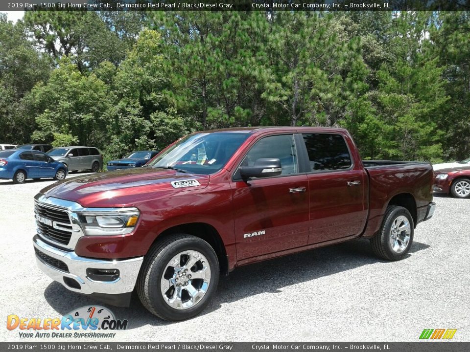 2019 Ram 1500 Big Horn Crew Cab Delmonico Red Pearl / Black/Diesel Gray Photo #1
