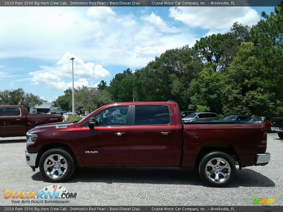 2019 Ram 1500 Big Horn Crew Cab Delmonico Red Pearl / Black/Diesel Gray Photo #2