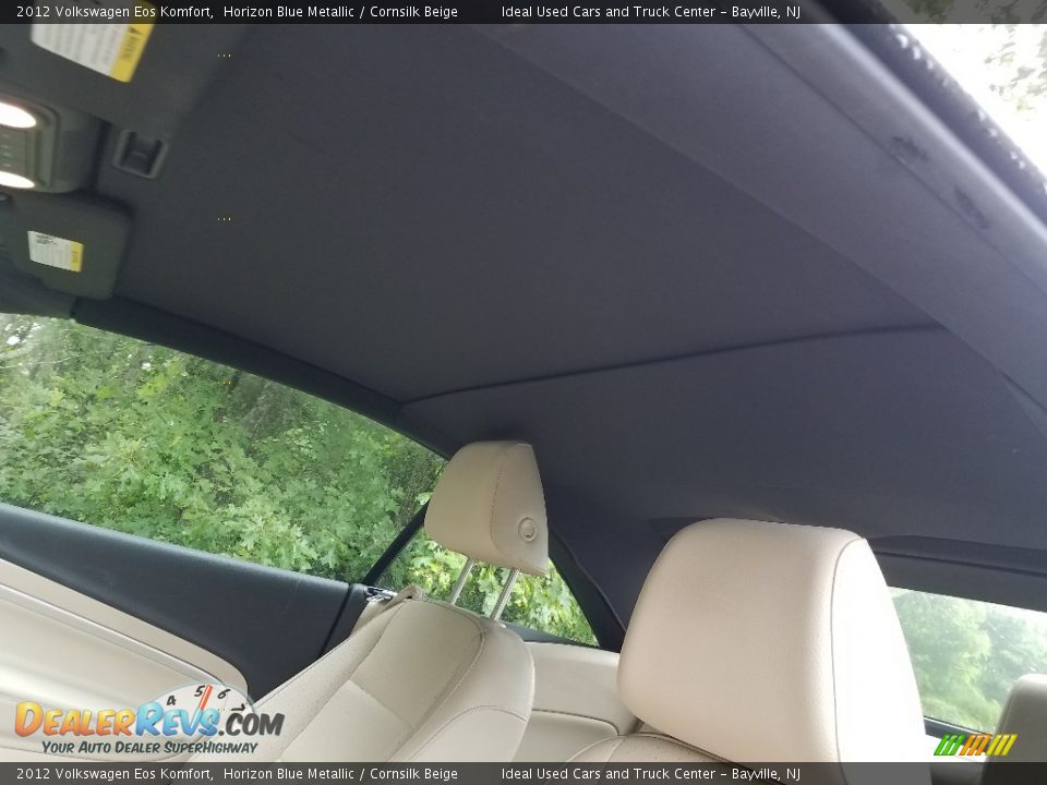 2012 Volkswagen Eos Komfort Horizon Blue Metallic / Cornsilk Beige Photo #16