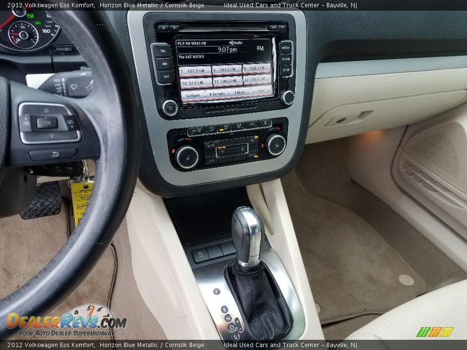 2012 Volkswagen Eos Komfort Horizon Blue Metallic / Cornsilk Beige Photo #18