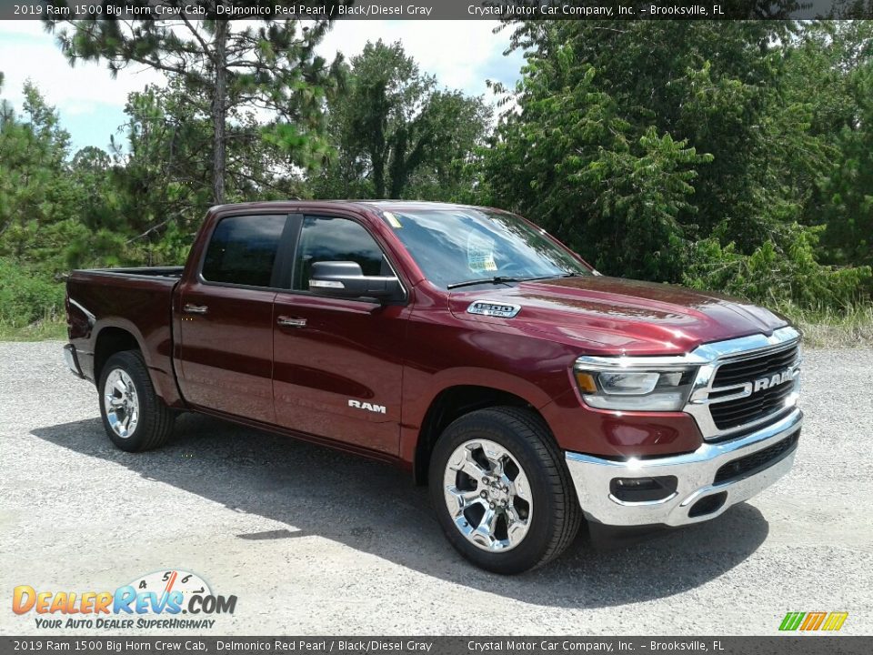 2019 Ram 1500 Big Horn Crew Cab Delmonico Red Pearl / Black/Diesel Gray Photo #7