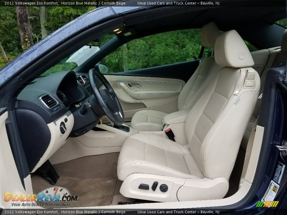 2012 Volkswagen Eos Komfort Horizon Blue Metallic / Cornsilk Beige Photo #21