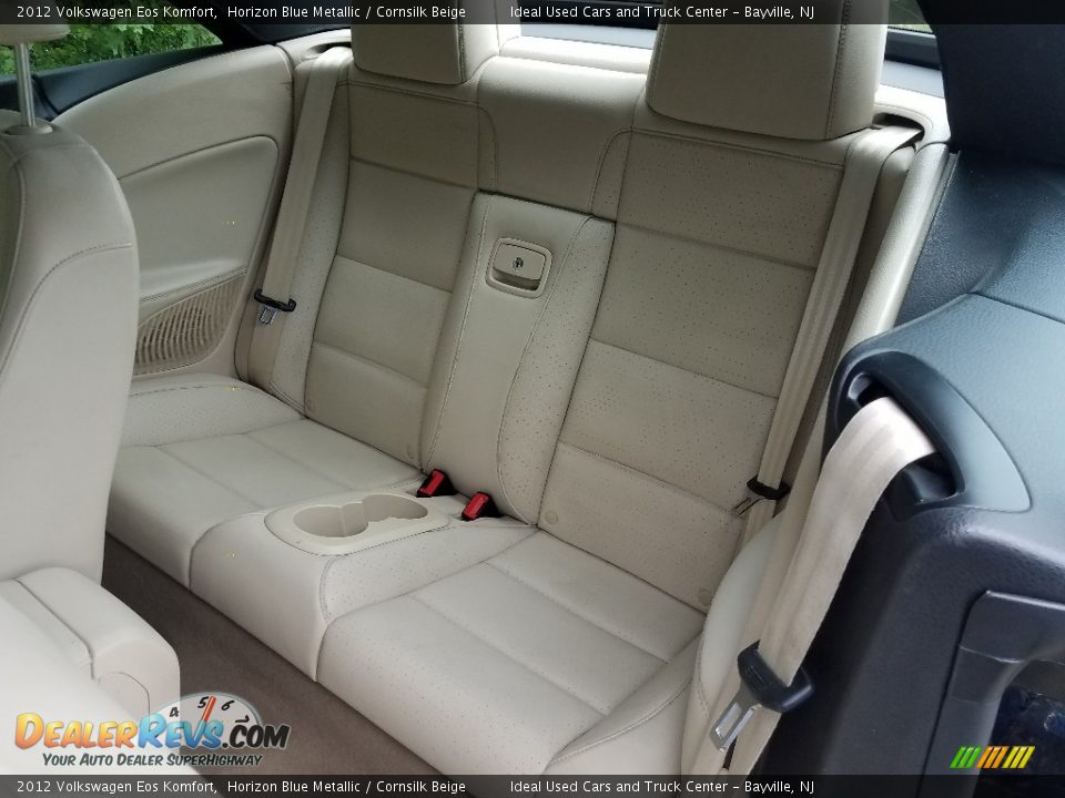 2012 Volkswagen Eos Komfort Horizon Blue Metallic / Cornsilk Beige Photo #22