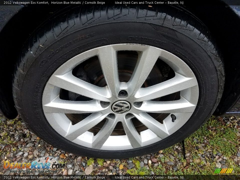 2012 Volkswagen Eos Komfort Horizon Blue Metallic / Cornsilk Beige Photo #24