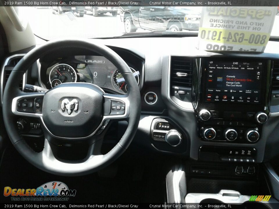 2019 Ram 1500 Big Horn Crew Cab Delmonico Red Pearl / Black/Diesel Gray Photo #13