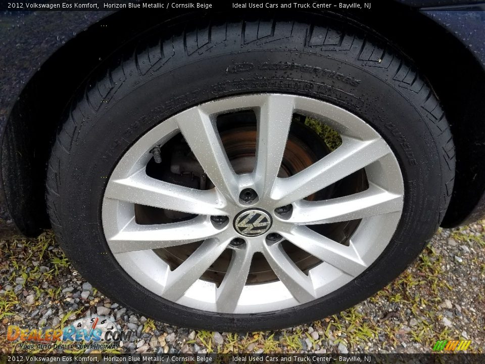 2012 Volkswagen Eos Komfort Horizon Blue Metallic / Cornsilk Beige Photo #25