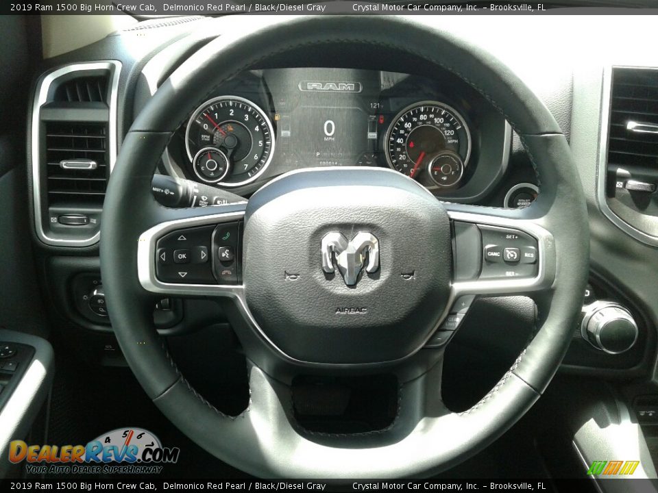 2019 Ram 1500 Big Horn Crew Cab Delmonico Red Pearl / Black/Diesel Gray Photo #14