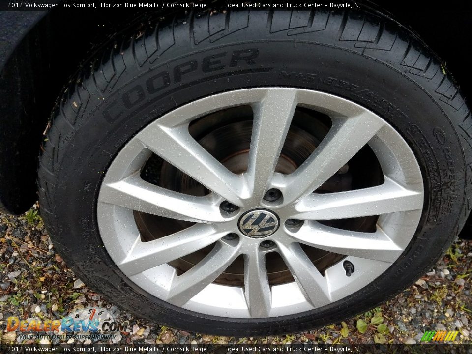 2012 Volkswagen Eos Komfort Horizon Blue Metallic / Cornsilk Beige Photo #26