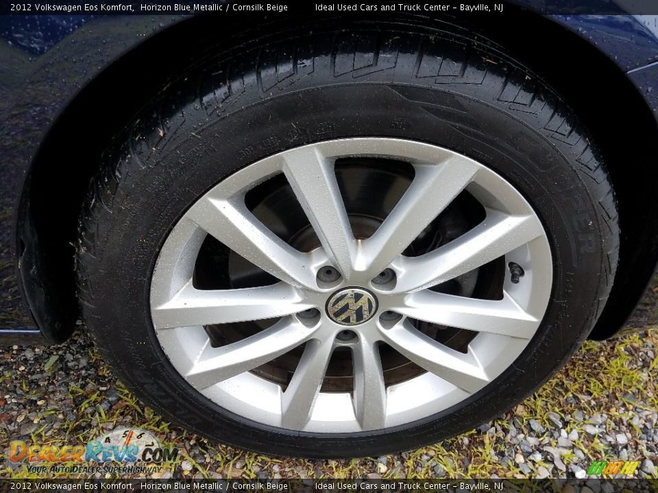 2012 Volkswagen Eos Komfort Horizon Blue Metallic / Cornsilk Beige Photo #27