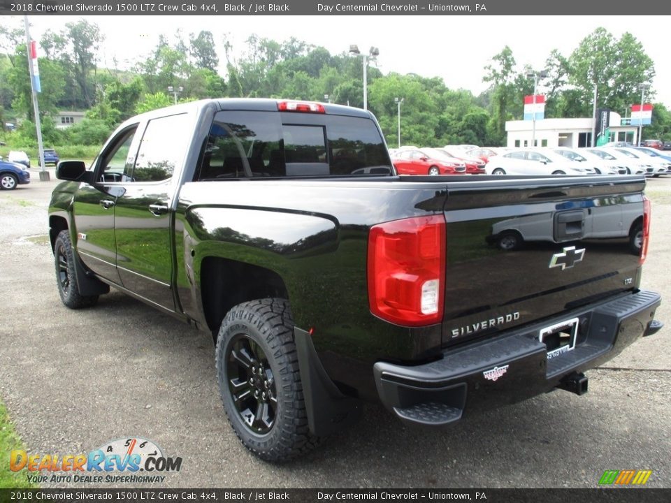 2018 Chevrolet Silverado 1500 LTZ Crew Cab 4x4 Black / Jet Black Photo #6