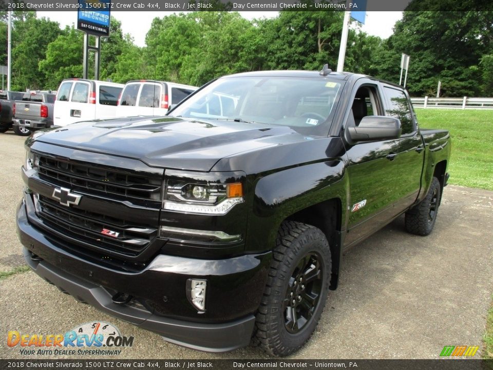 2018 Chevrolet Silverado 1500 LTZ Crew Cab 4x4 Black / Jet Black Photo #8