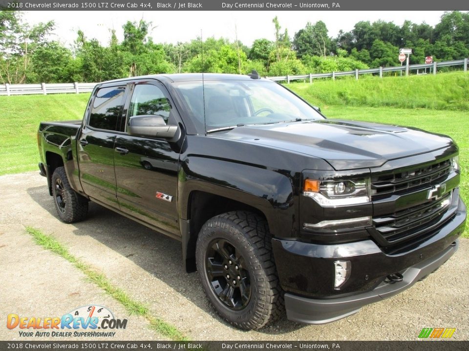 2018 Chevrolet Silverado 1500 LTZ Crew Cab 4x4 Black / Jet Black Photo #10