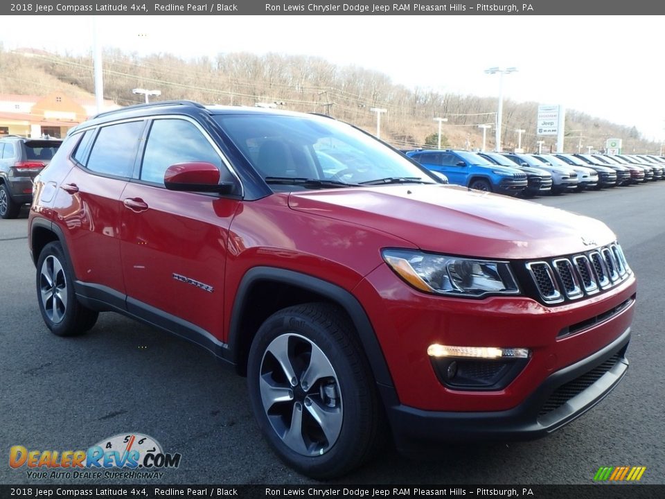 2018 Jeep Compass Latitude 4x4 Redline Pearl / Black Photo #7