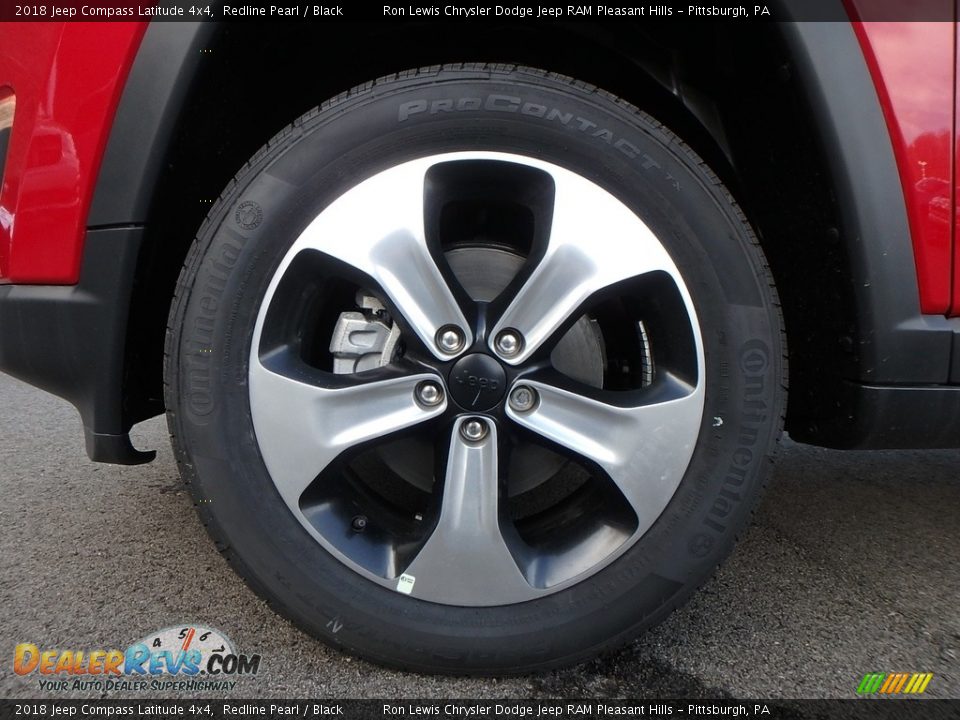 2018 Jeep Compass Latitude 4x4 Redline Pearl / Black Photo #9