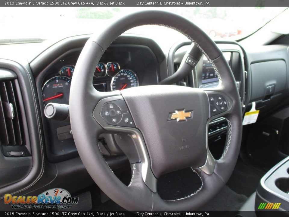 2018 Chevrolet Silverado 1500 LTZ Crew Cab 4x4 Black / Jet Black Photo #18