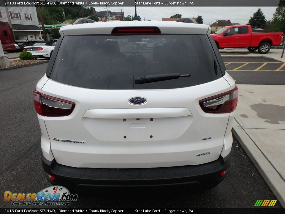 2018 Ford EcoSport SES 4WD Diamond White / Ebony Black/Copper Photo #6