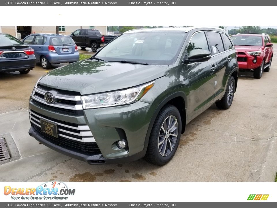 2018 Toyota Highlander XLE AWD Alumina Jade Metallic / Almond Photo #1