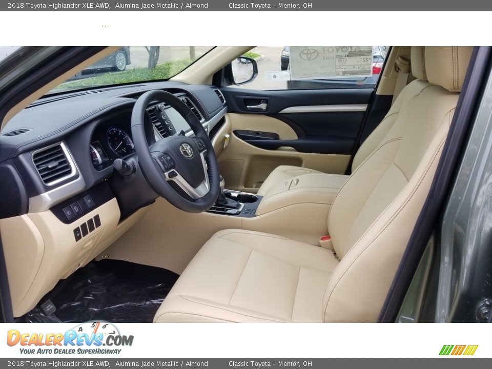 2018 Toyota Highlander XLE AWD Alumina Jade Metallic / Almond Photo #3