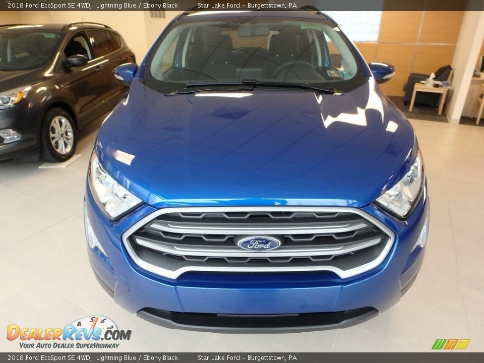 2018 Ford EcoSport SE 4WD Lightning Blue / Ebony Black Photo #2