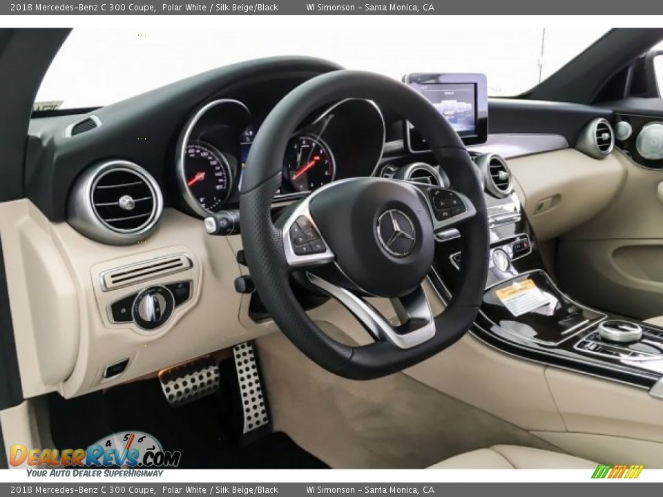 2018 Mercedes-Benz C 300 Coupe Polar White / Silk Beige/Black Photo #5