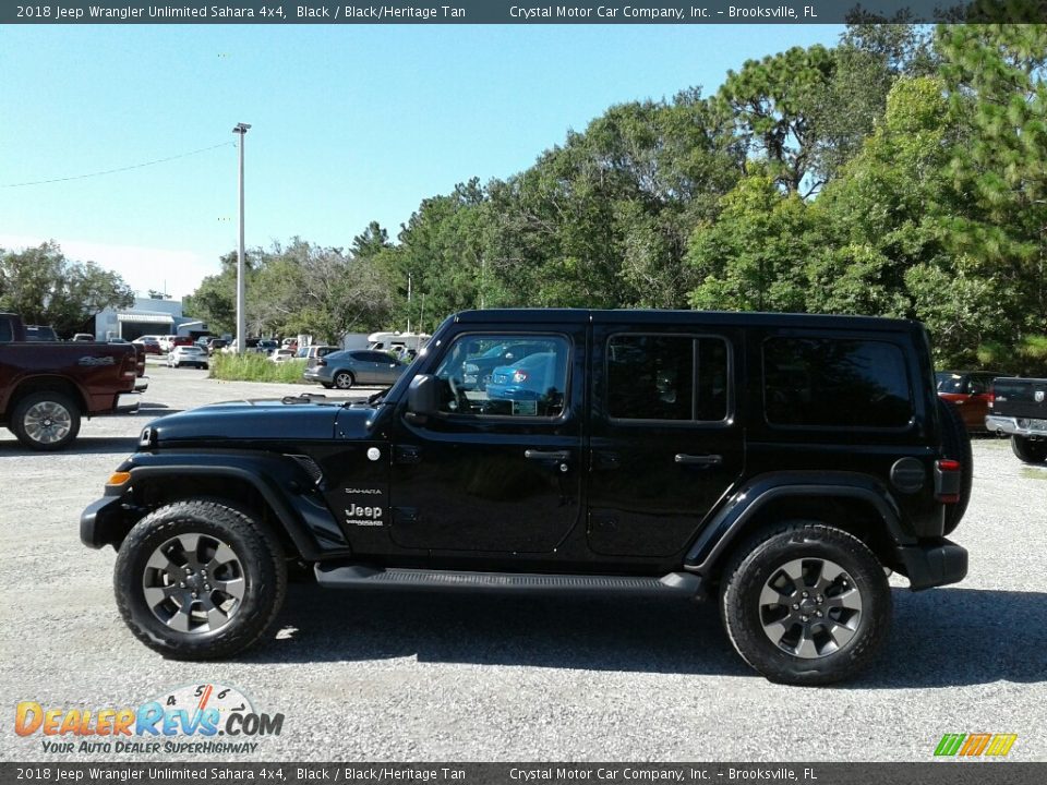2018 Jeep Wrangler Unlimited Sahara 4x4 Black / Black/Heritage Tan Photo #2