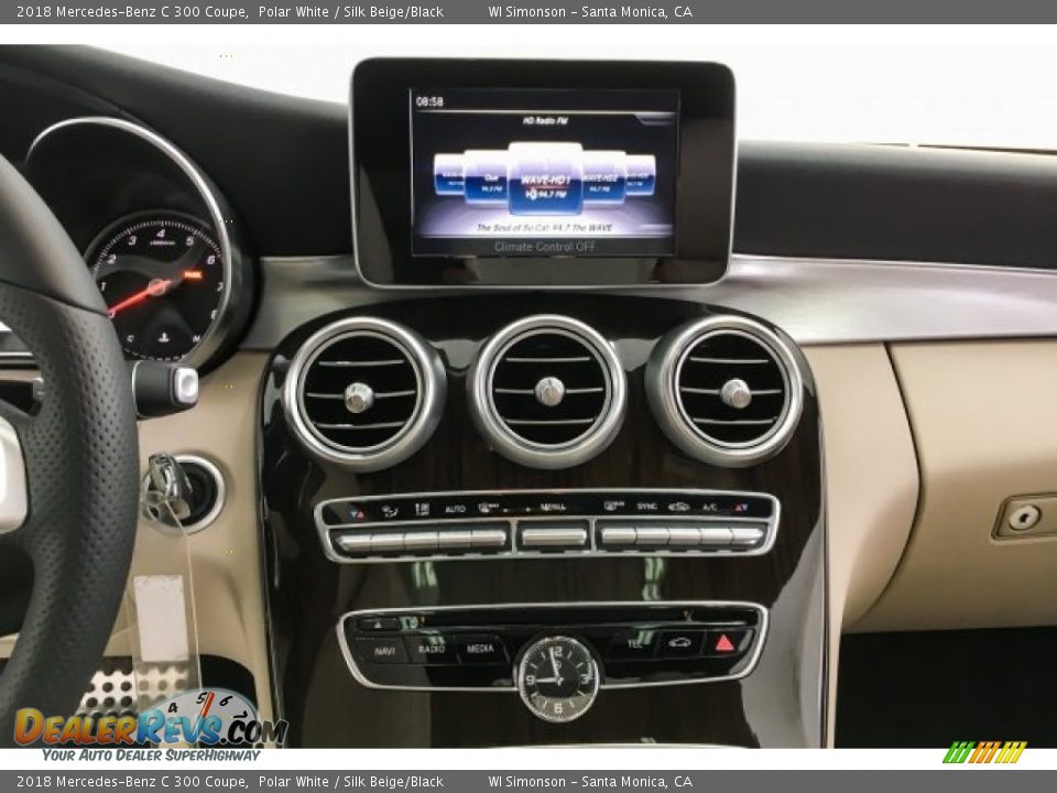 2018 Mercedes-Benz C 300 Coupe Polar White / Silk Beige/Black Photo #6