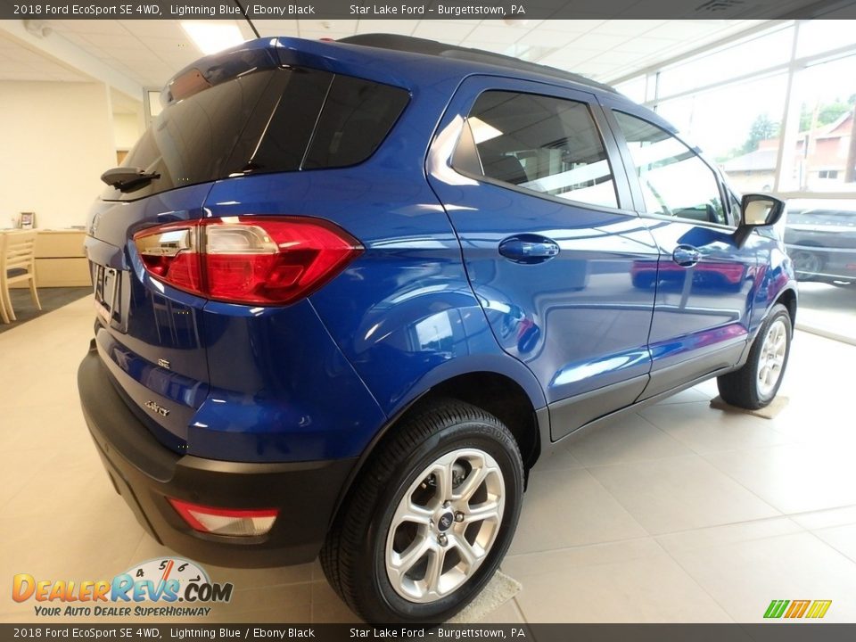 2018 Ford EcoSport SE 4WD Lightning Blue / Ebony Black Photo #4