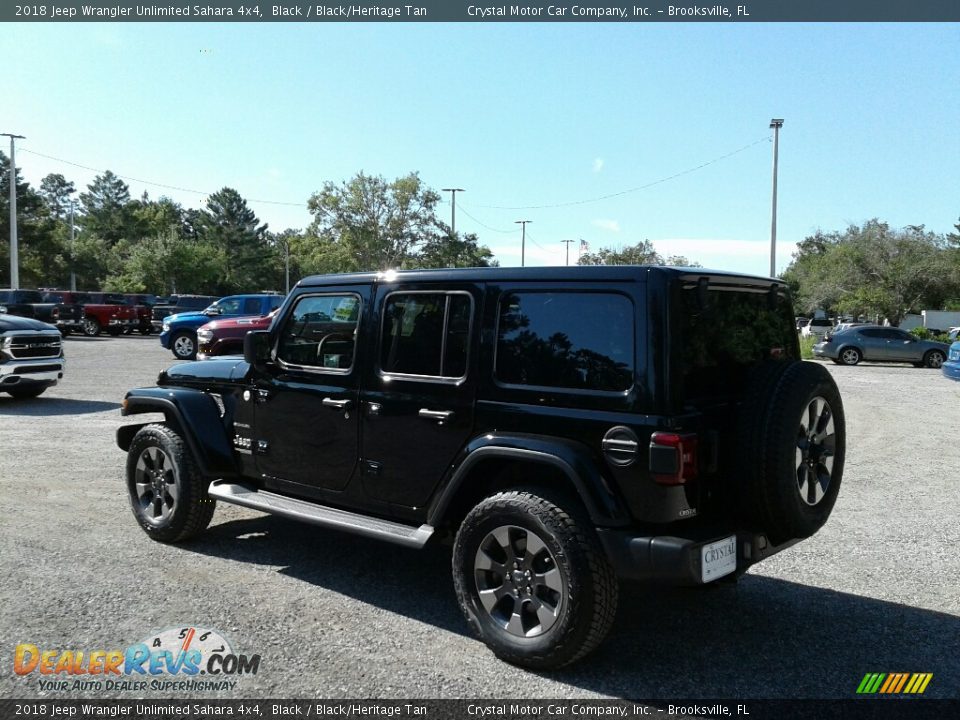2018 Jeep Wrangler Unlimited Sahara 4x4 Black / Black/Heritage Tan Photo #3