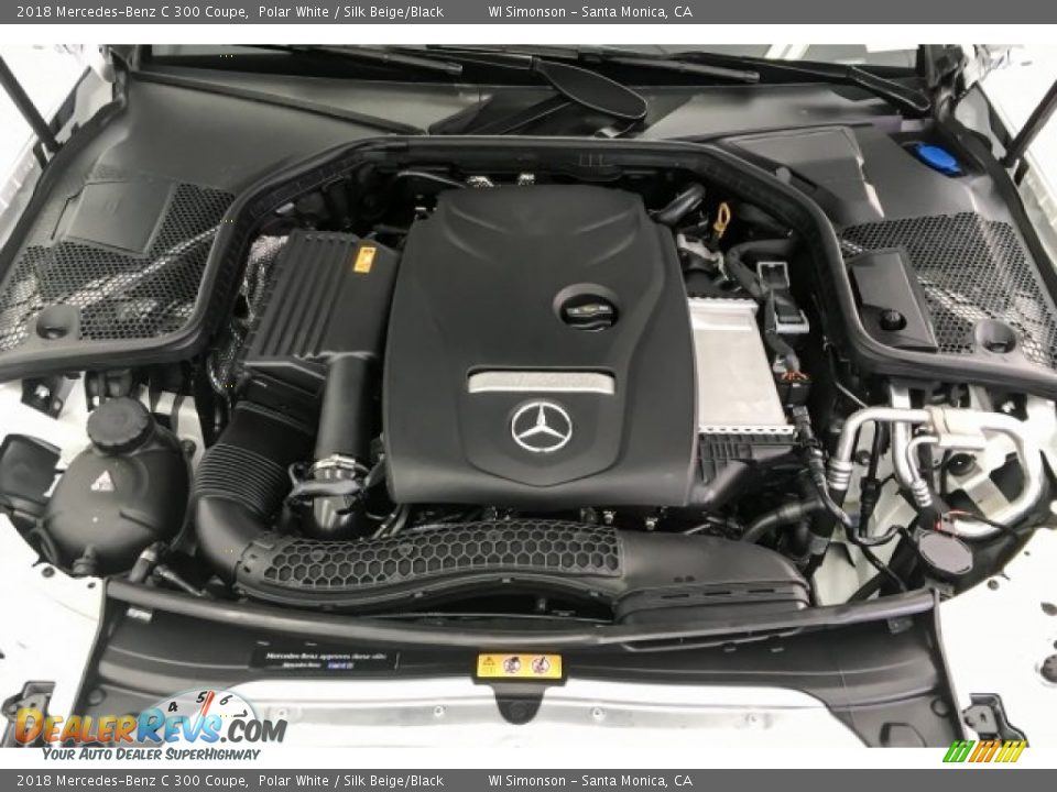 2018 Mercedes-Benz C 300 Coupe Polar White / Silk Beige/Black Photo #8
