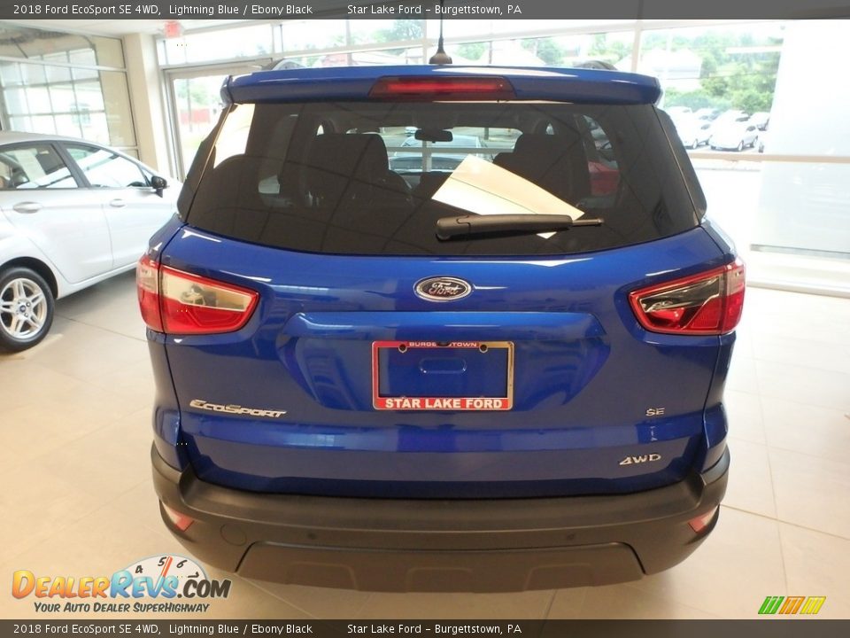 2018 Ford EcoSport SE 4WD Lightning Blue / Ebony Black Photo #5