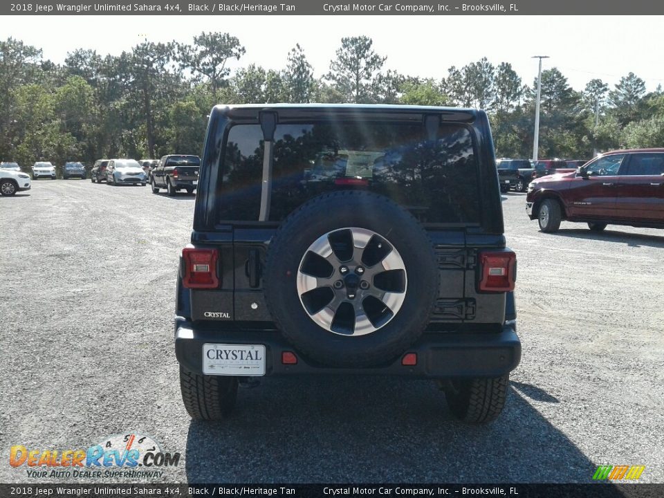 2018 Jeep Wrangler Unlimited Sahara 4x4 Black / Black/Heritage Tan Photo #4