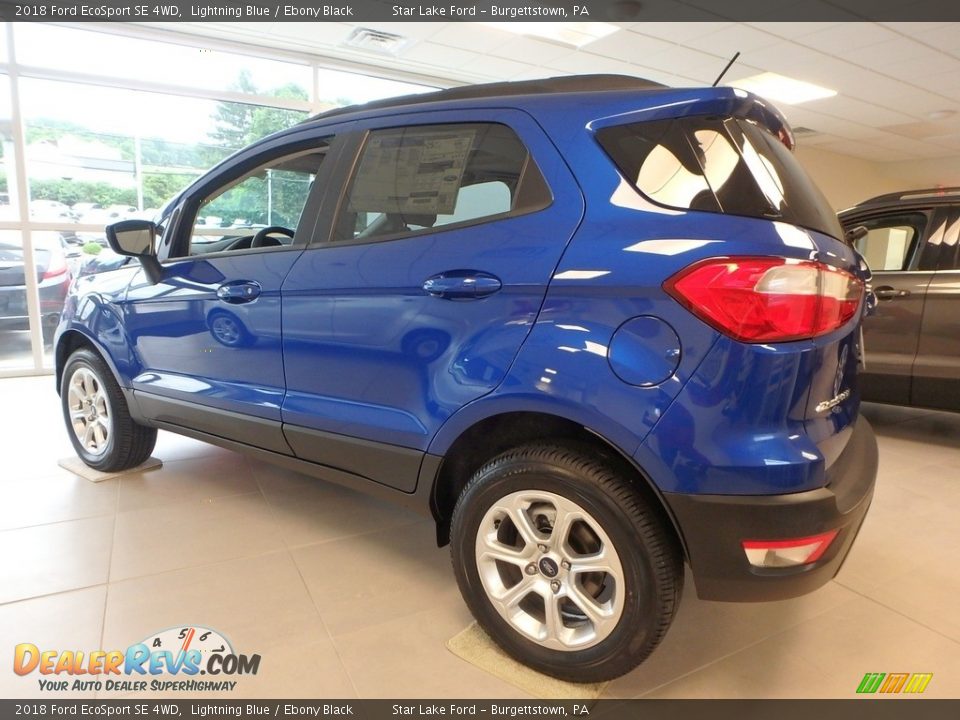 2018 Ford EcoSport SE 4WD Lightning Blue / Ebony Black Photo #6