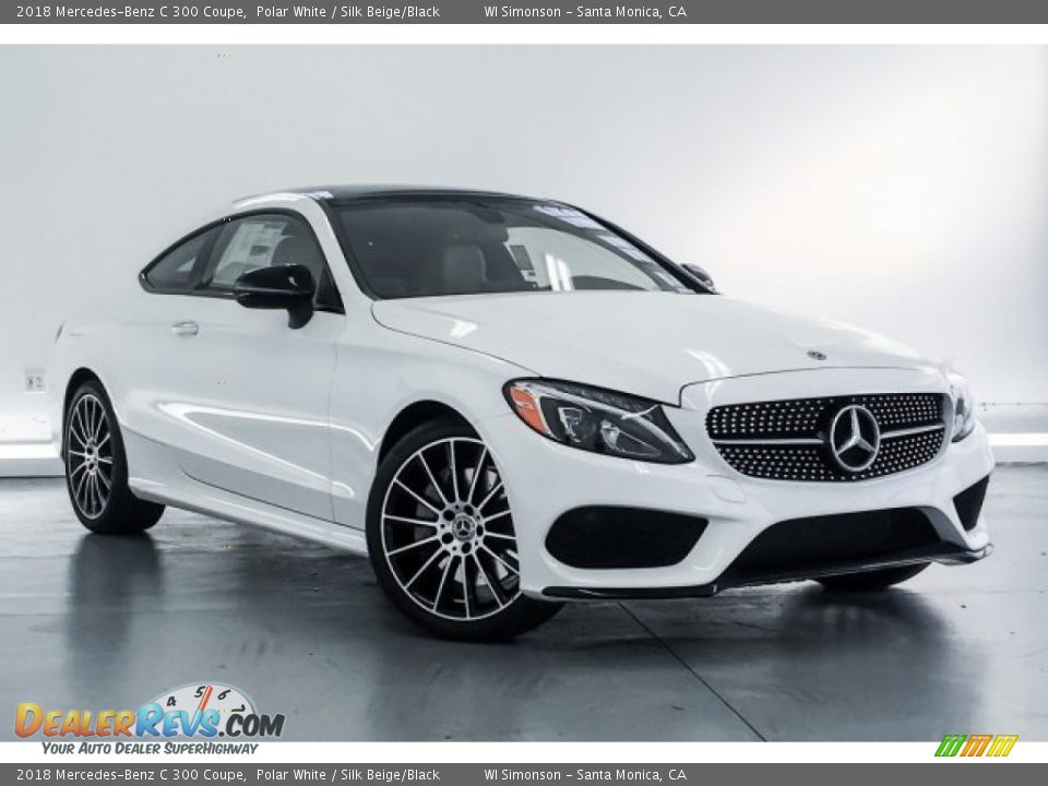 2018 Mercedes-Benz C 300 Coupe Polar White / Silk Beige/Black Photo #12