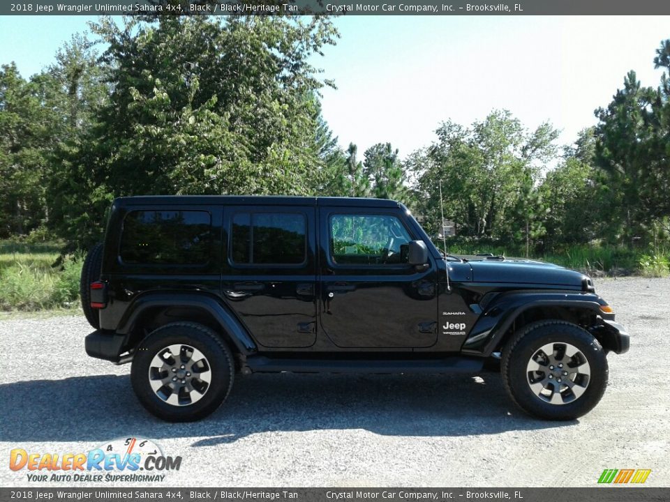 2018 Jeep Wrangler Unlimited Sahara 4x4 Black / Black/Heritage Tan Photo #6