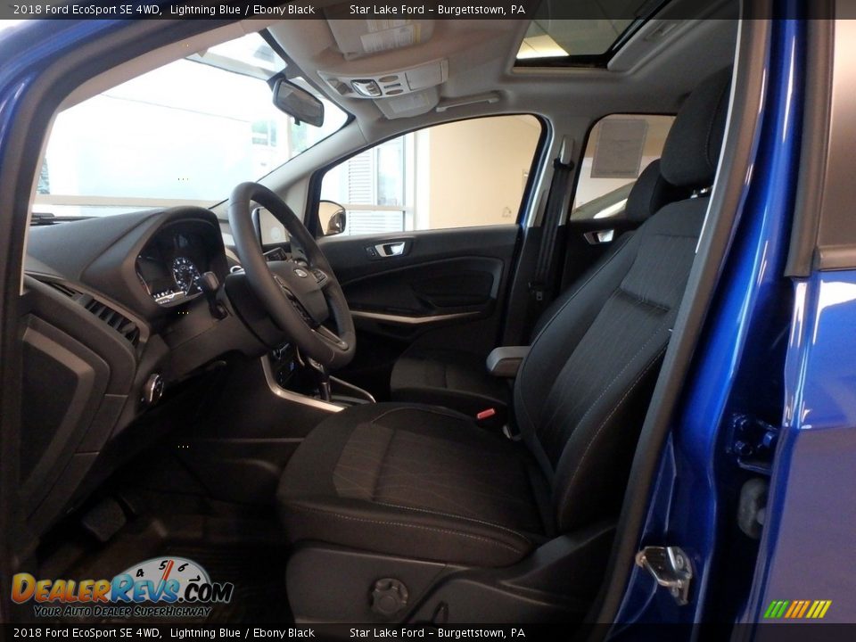 2018 Ford EcoSport SE 4WD Lightning Blue / Ebony Black Photo #11