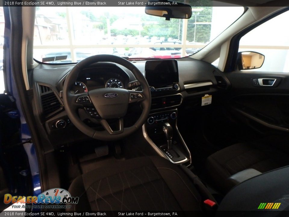 2018 Ford EcoSport SE 4WD Lightning Blue / Ebony Black Photo #13