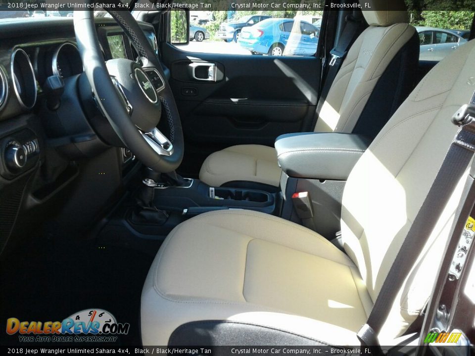 2018 Jeep Wrangler Unlimited Sahara 4x4 Black / Black/Heritage Tan Photo #9