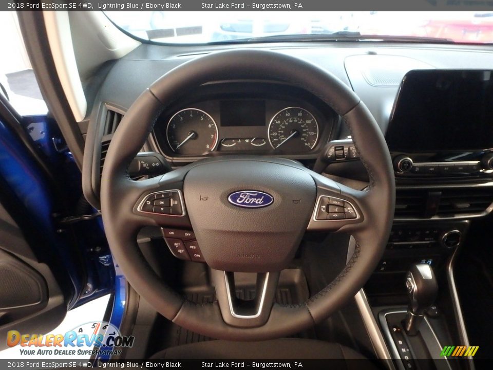 2018 Ford EcoSport SE 4WD Lightning Blue / Ebony Black Photo #18