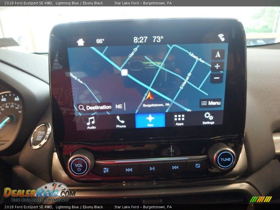 2018 Ford EcoSport SE 4WD Lightning Blue / Ebony Black Photo #19