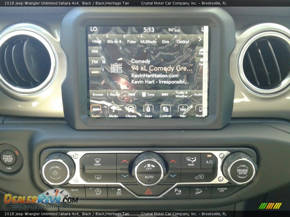 2018 Jeep Wrangler Unlimited Sahara 4x4 Black / Black/Heritage Tan Photo #15