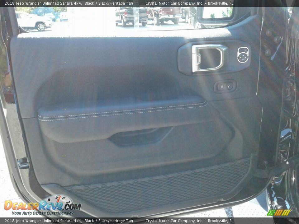 2018 Jeep Wrangler Unlimited Sahara 4x4 Black / Black/Heritage Tan Photo #17