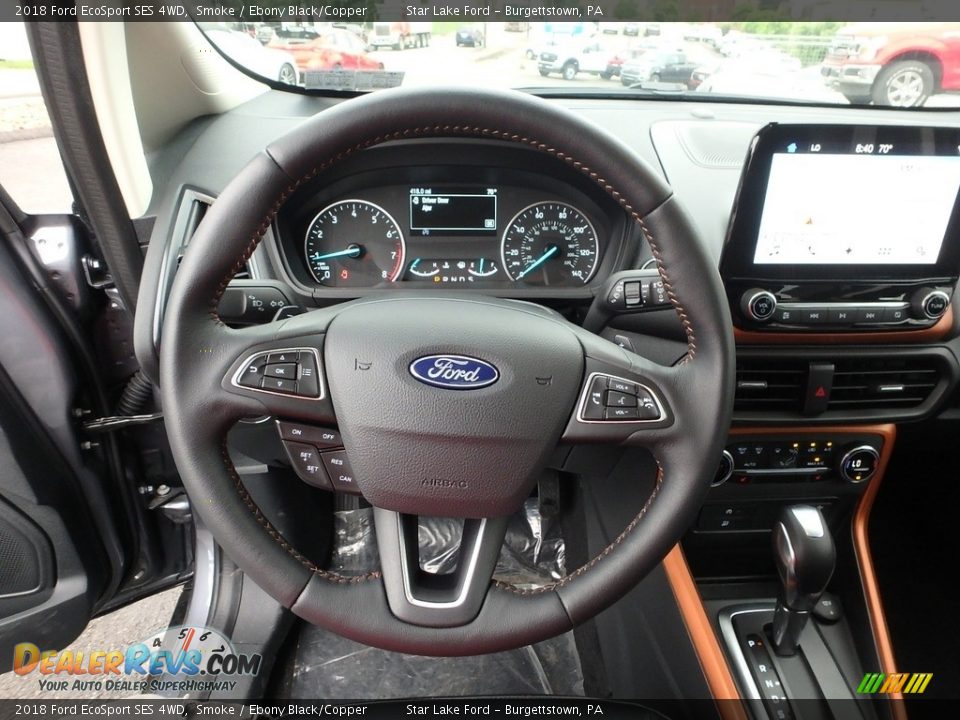 2018 Ford EcoSport SES 4WD Smoke / Ebony Black/Copper Photo #16