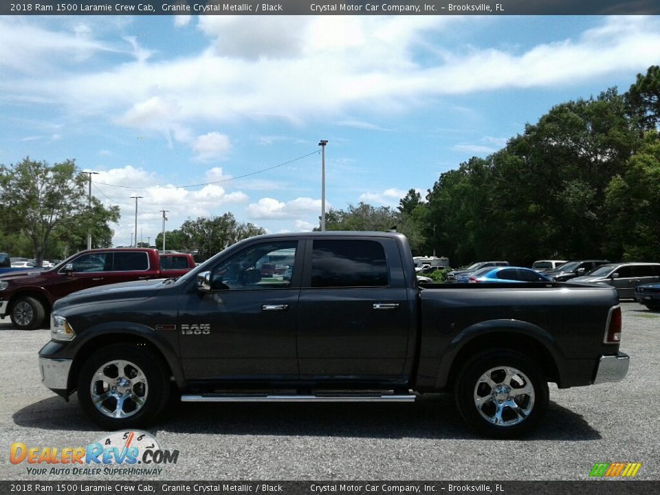 2018 Ram 1500 Laramie Crew Cab Granite Crystal Metallic / Black Photo #2