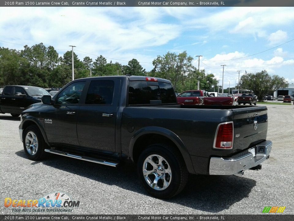 2018 Ram 1500 Laramie Crew Cab Granite Crystal Metallic / Black Photo #3